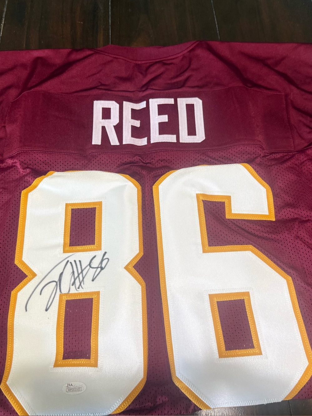 Vintage Jordan Reed Washington Redskins Signed Jersey Certified